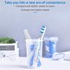 2Pcs Folding Toothbrush Set for Travel Camping Hiking Portable Compact Size Outdoor Essential