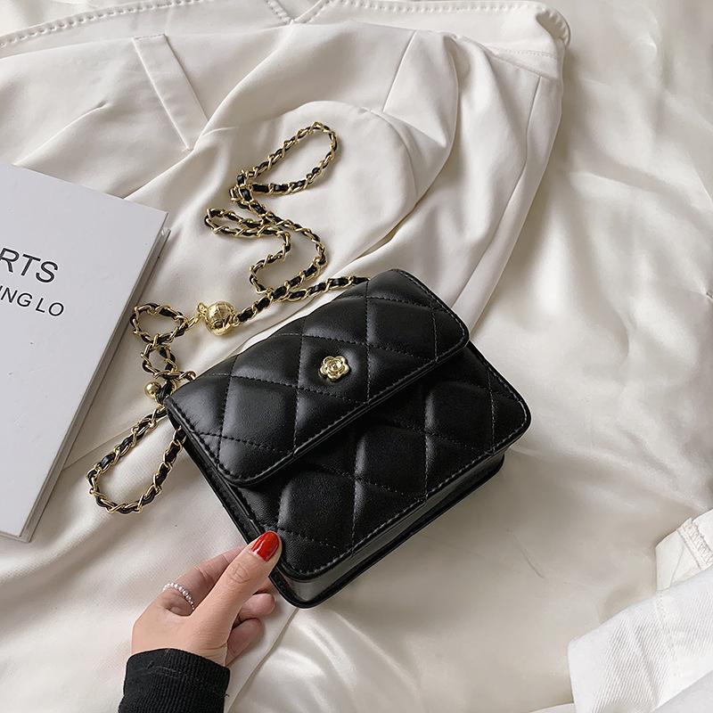 Raute Kettenhandtasche Damen neu hochwertig Textur Nische Herbst und Winter vielseitig einzelne Schulter Umhängetasche kleine quadratische Tasche