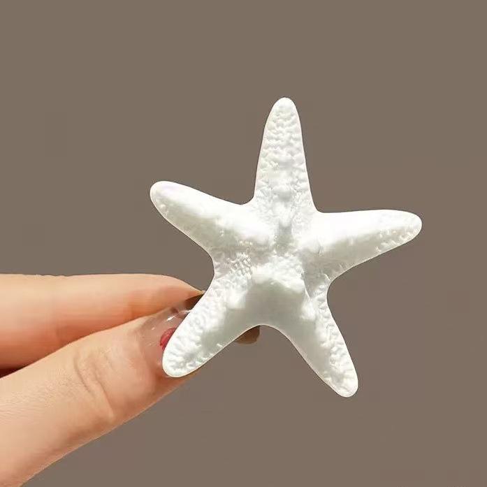 Energetyczna Klips do Włosów Żółta Rozgwiazda w Stylu Plażowym - Uroczy Wakacyjny Dodatek dla Dziewczynek