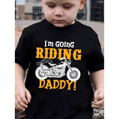 Europäische Größen Jungen Motorrad T-Shirt Kurzarm Themen-Oberteil mit Fahrgrafik Sommer Kinderkleidung
