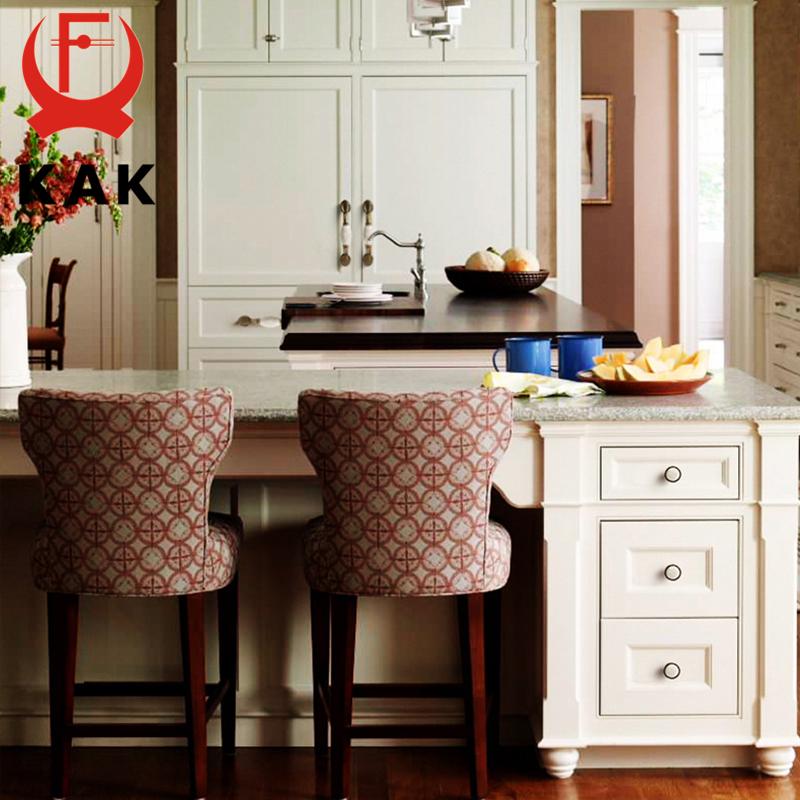 KAK Antique Bronze Ceramic Cabinet Handles Zinc Alloy Drawer Knobs Kitchen Wardrobe Door Pull European Furniture Handle Hardware