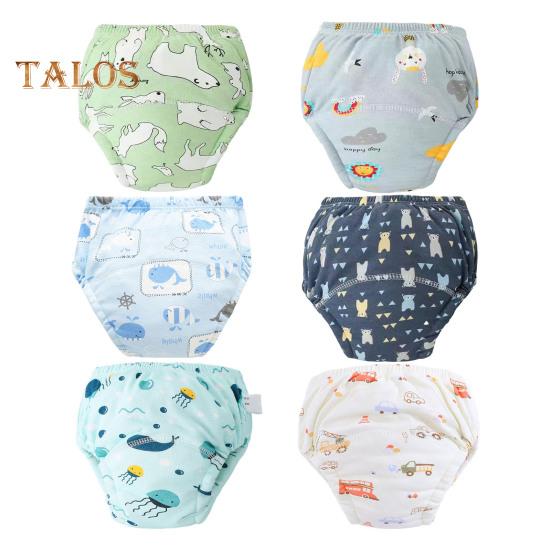 

6 шт. нижнего белья для приучения к горшку, дышащие детские подгузники, герметичные трусики для приучения к горшку, регулируемые резинки, трусики для писания для малышей L 6pcs