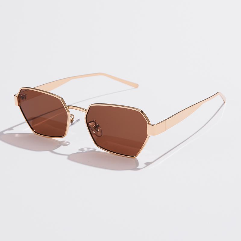 New Fashion Square Metal Frame Sunglasses Women Luxury Brand UV400 Protection Female Sun Glasses