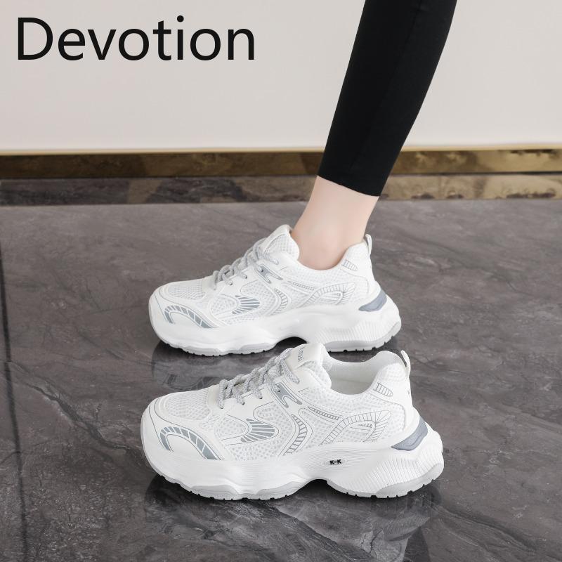 New Women's Shoes - Breathable Shoes, Versatile, Thick-soled, Heightening, Sports Shoes, Casual Shoes Devotion