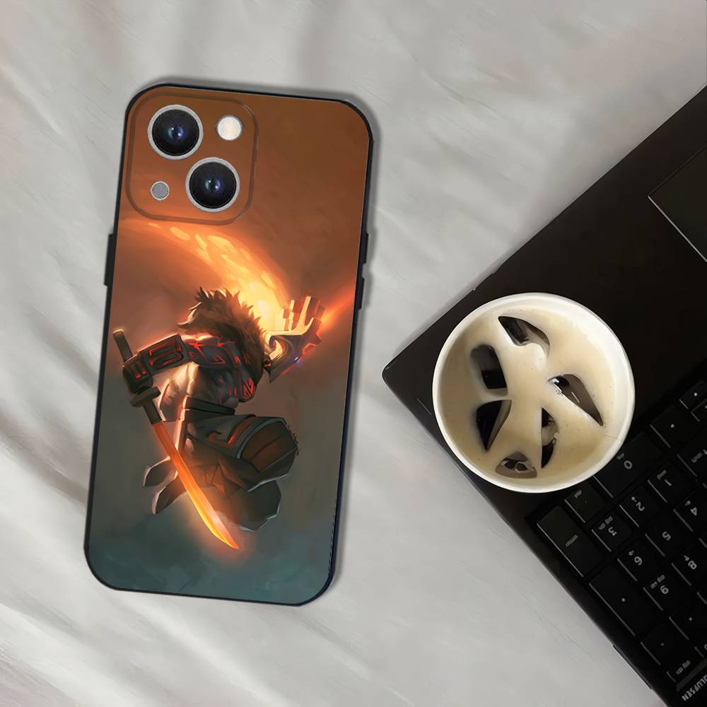 D-Dota 2 Cool Game Wear-resistant Phone Case For iPhone 17,16,15,14,13,12,11,Pro,XS,Max,XR,Plus,E,SE4,Mini Black Soft Cover