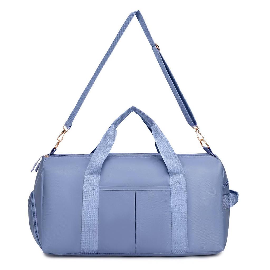 Women's Large Capacity Sports Yoga Bag with Shoe Compartment - Dry/Wet Separation, Solid Color, Ideal for Travel and Gym