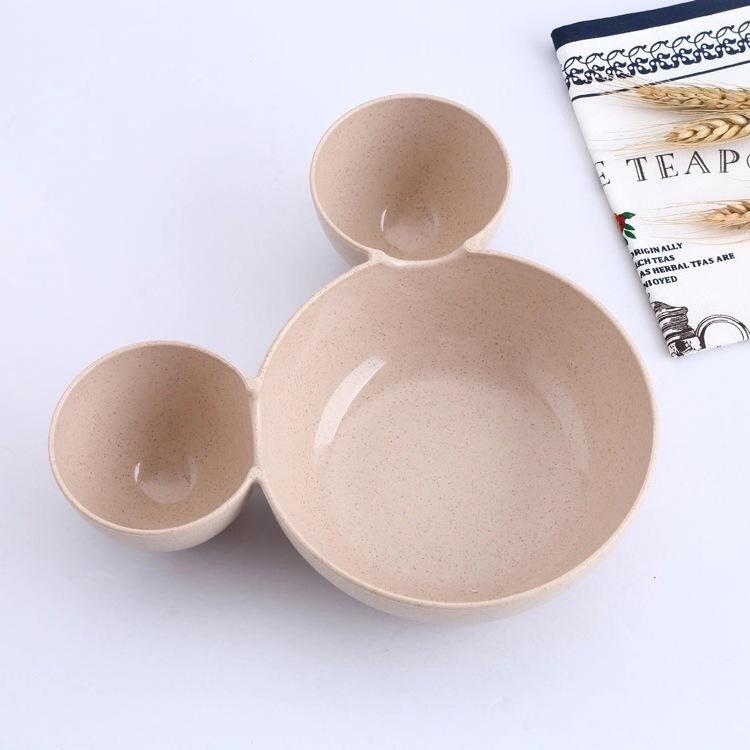 

Mickey Mouse Wheat Straw Bowl & Chopsticks Set - Child-Friendly, Anti-Fall Design 192 pieces/box