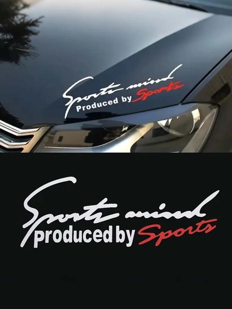 Car Light Eyebrow Sticker - Sport Letter Sporty Body Decal, Personalized Hood Sticker & Engine Cover Modification Sticker