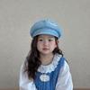 Guai Bao Unisex Children's Korean Style Denim Beret with Star Embroidery for Sun Protection - Spring/Summer