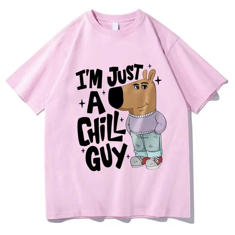 Just a Chill Guy Meme T shirt Vintage Men women Clothing Harajuku Clothes Kawaii Unisex Tops Cotton Clothes Graphic T Shirts