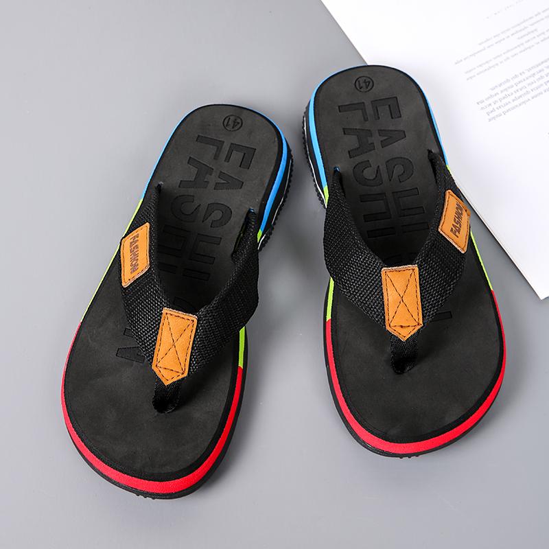 Fashion High Quality Green Men Summer Flip-Flop Non-slip Beach Slippers for Men Outdoor Flip Flops Man Fashion Slides chinelo masculino