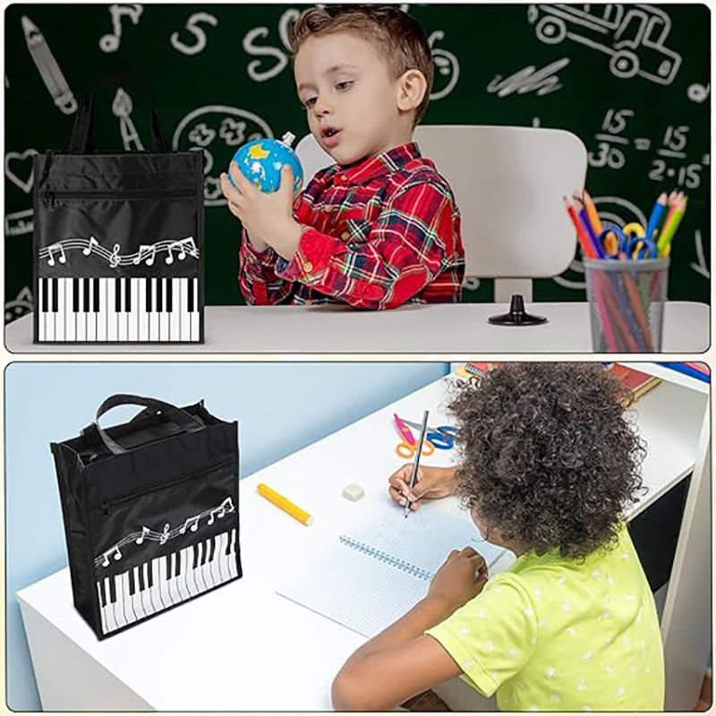 1PC Gift Durable Piano Keys Handbag Colorful Creative Grocery Storage Bag Sturdy Single Shoulder Shopping Bag Music Lovers