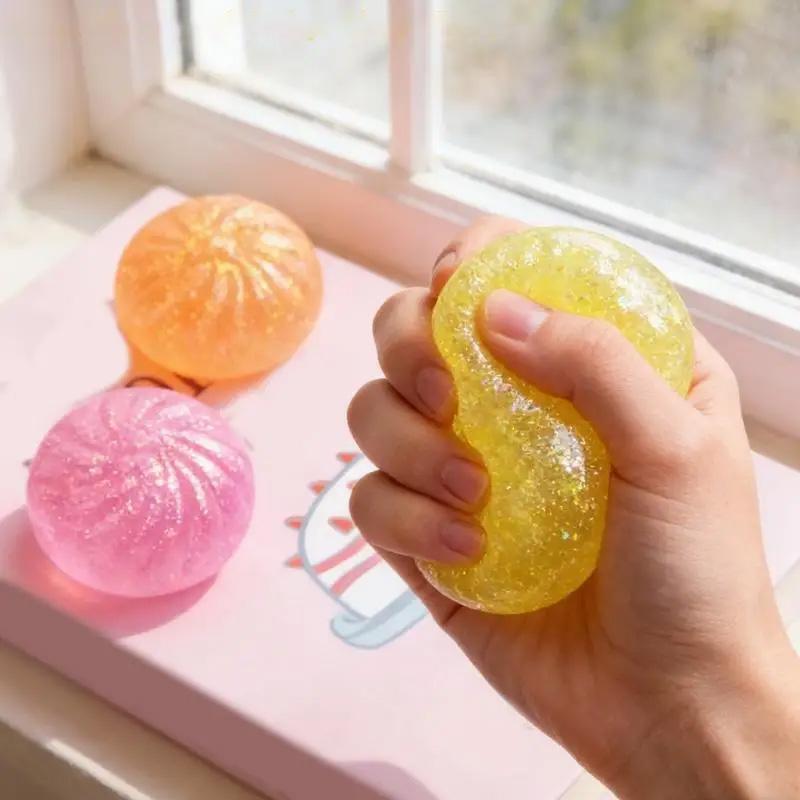 Dumplings Glitter Dumpling Toys Cute Dumplings Squishiest With Steamer Box Stress & Anxiety Toy For Kids & Adults Non Prospector