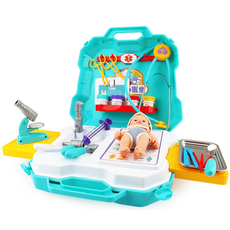 Playing Doctor Toy Simulation Hospital Scene Role-Playing Simulation Learning Portable Medical Kit