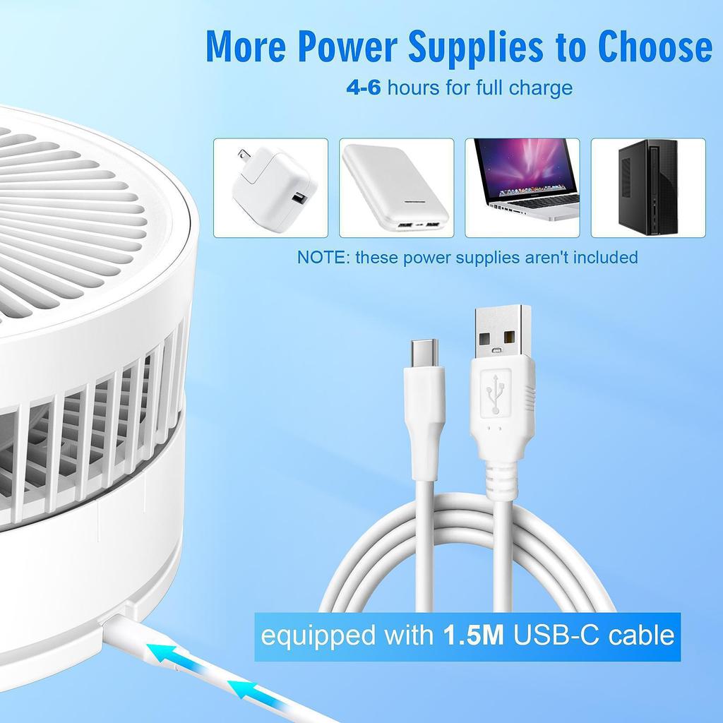 Portable Foldable Wireless Charging Fan with Silent Operation, Telescopic Design, Large Airflow, and Remote Control.