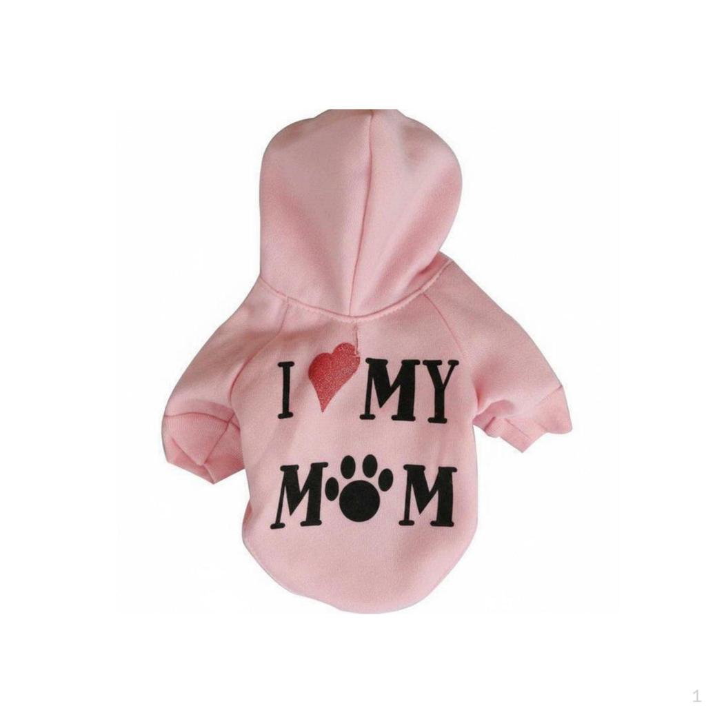 Dog Hoodie Warm Hooded Sweater Machine Washable Fleece Pet Pullover for Dogs, Young Cold