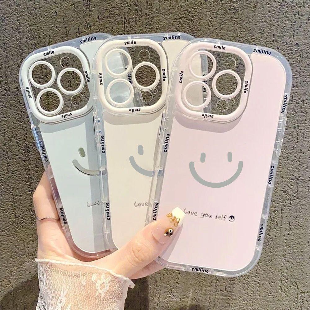 Simple smiley face for iPhone17ProMax mobile phone case 14 Apple 13 fine hole 12/15 premium 16 soft case