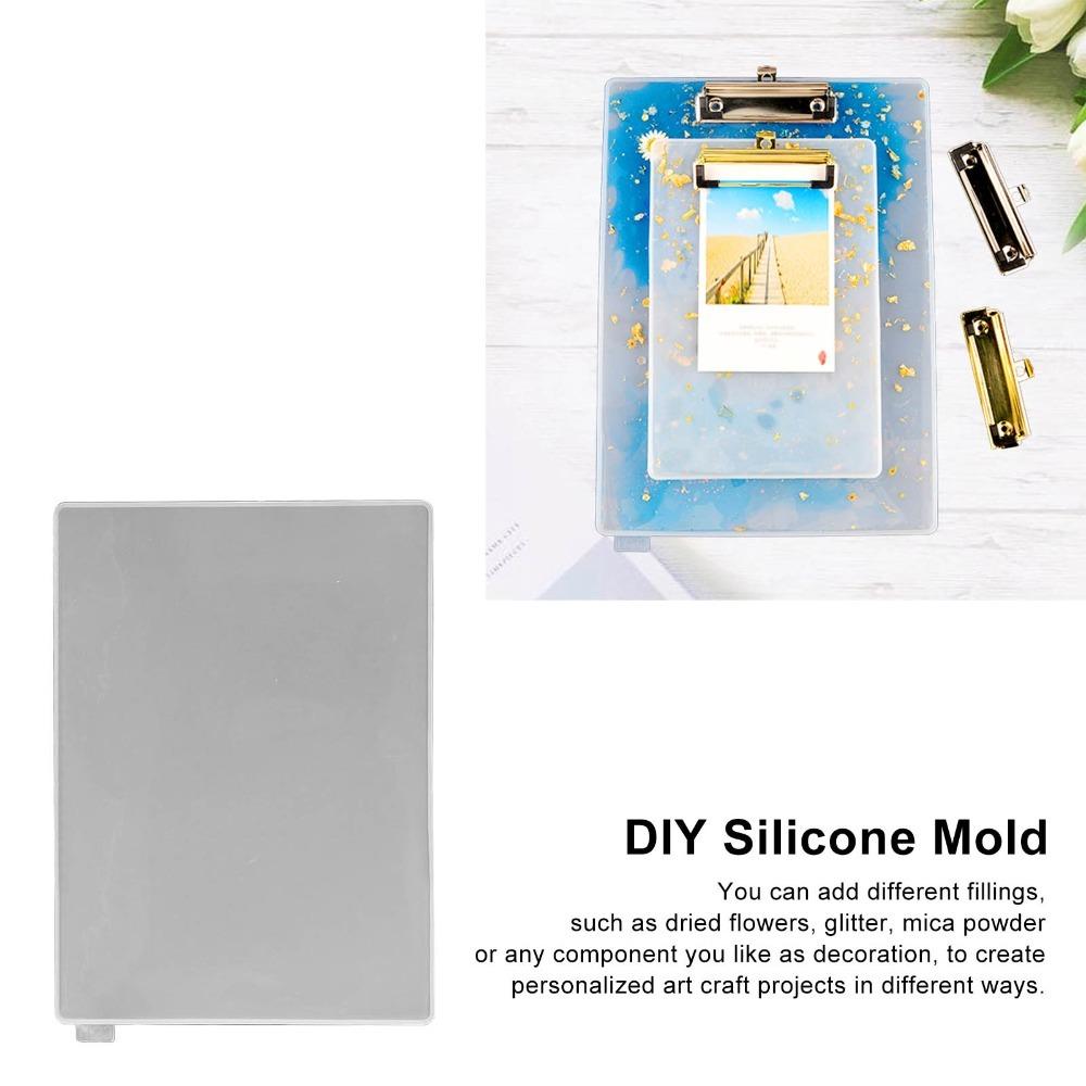 

White Clipboard Resin Mold Easy Demoulding DIY Silicone Mold Silicone Drawing Board Mold DIY Craft