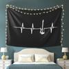 Electric Guitar Heartbeat Tapestry Wall Hanging Aesthetic Home Decoration Tapestries for Dorm Room