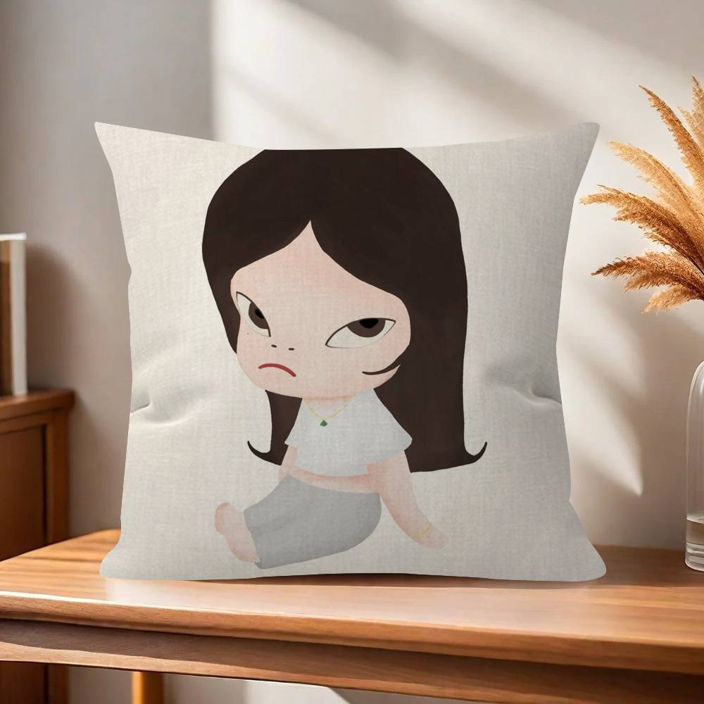 Art YYoshitomos cool Nara pillow cover sofa cushion cover home room decoration children gift