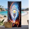 Asciugamano da Spiaggia Stampato Manchester City Asciugamano Morbido ad Asciugatura Rapida Coperta da Spiaggia Rettangolare Grande Portatile per Viaggio Piscina
