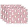 Easter Bunny Placemats Green Blue Pink Yellow Rabbits Floral Place Mats  Happy Easter Table Mats for Spring Party Kitchen Dining