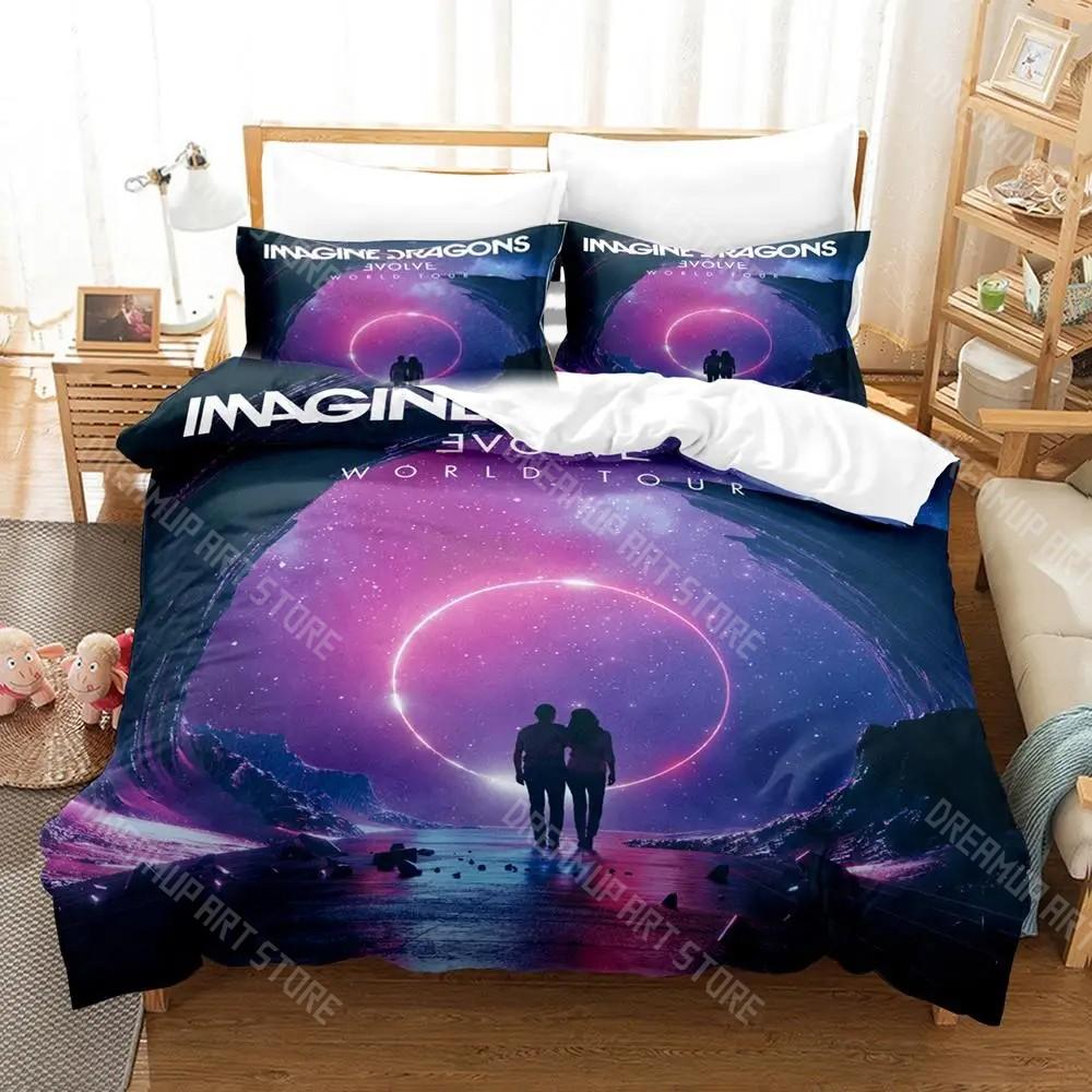 3D Printed Imagine Band Dragons Bedding Set for Boys Girls Duvet Cover Pillowcase Twin Queen King Full Single Double Sizes
