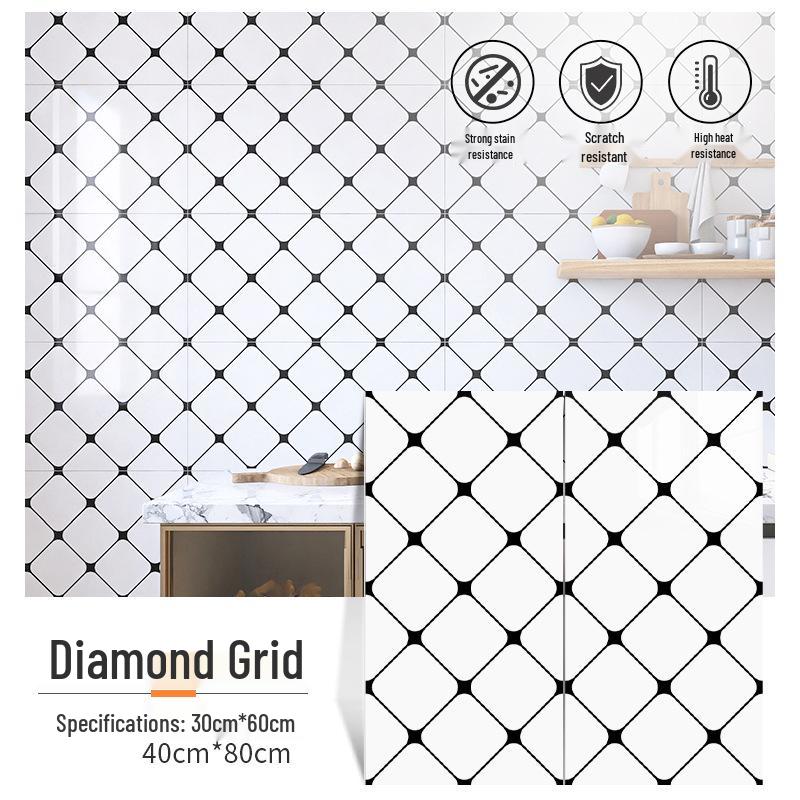 Waterproof Gold-Plated Imitation Tile Wall Sticker for Bathroom and Kitchen Renovation