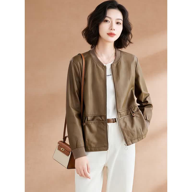 EST+II Women's Faux Leather Moto Jacket