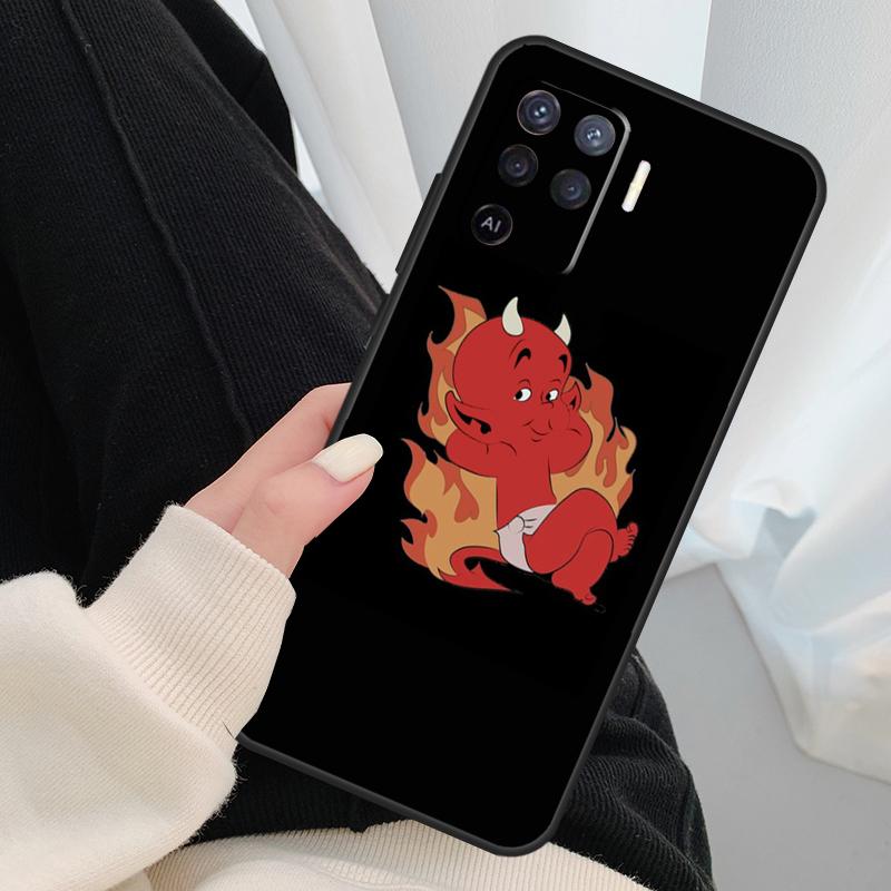 Angel Devil Girl Case For Oppo A40 A60 A80 A5 Pro A15 A16 A17 A57 A77 A94 A74 A54 A76 A96 A18 A38 A58 A78 A98