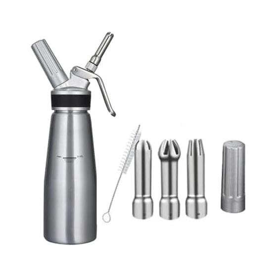 Frother Portable 500 Dessert Tool Milk Foamer Foaming Foam Carbonated Water Maker Aluminum Alloy Hand Mixer Commercial Use Mousse Cream Squeezer