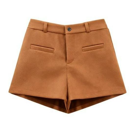 

Women s High-End Wool Blend Bootcut Shorts - Slim-Fit A-Line, Petite, Hip-Enhancing, Autumn/Winter Wide-Leg Pants 2XL