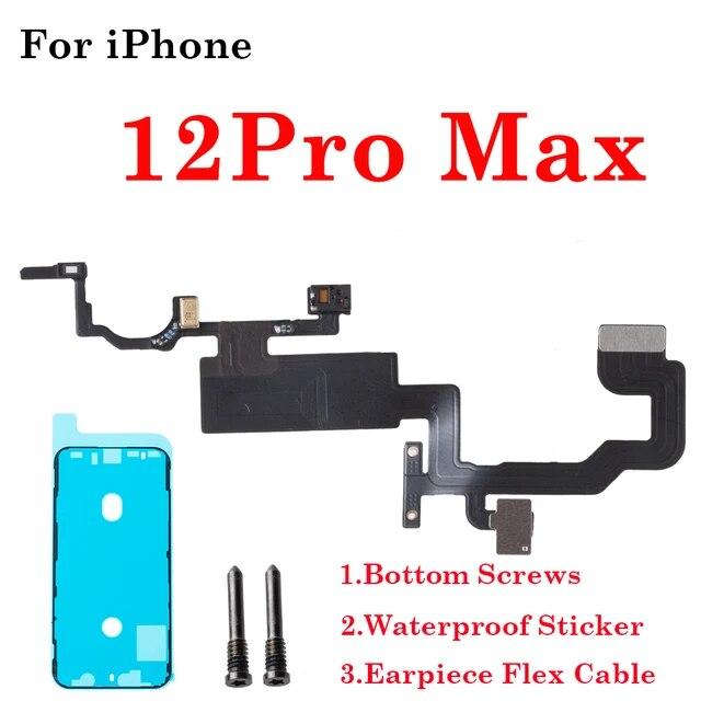 Função de reconhecimento facial fone de ouvido sensor de luz proximidade alto-falante cabo flexível para iphone x xr xs max 11 12 pro max sem alto-falante