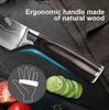 Japanese Chef Knife Set 3pcs Damascus Steel Pattern Kitchen Knives Sets Cleaver Paring Santoku Slicing Utility Knife