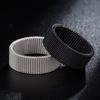 Fashion Mens Modern Stainless Steel Deformable Mesh Band Ring Mesh Band For Men and Women Casual Sports Charm  Party Gift