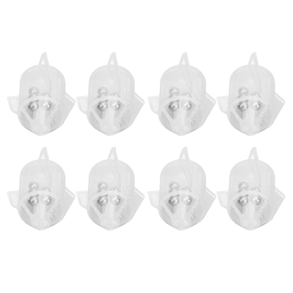 20Pcs Fishing Lure Rattles Fishing Lure Insert Tube Rattles Bait Weight with Ring Bead Bait