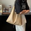 Simple bag commuter tote bag women's new trendy solid color texture shoulder bag popular underarm bag