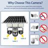 LS VISION V380 Pro 15MP 8K Three Lens WIFI Solar Camera Outdoor Waterproof PIR Humanoid Detection Security Video Monitor Night Vision