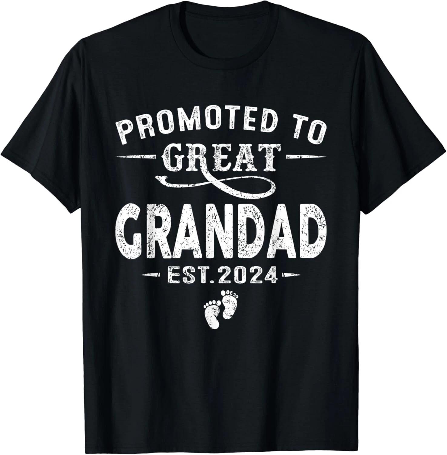 Promoted To Great Grandad 2024 Fathers Day First Time Dad Gifts Unisex T-Shirt S