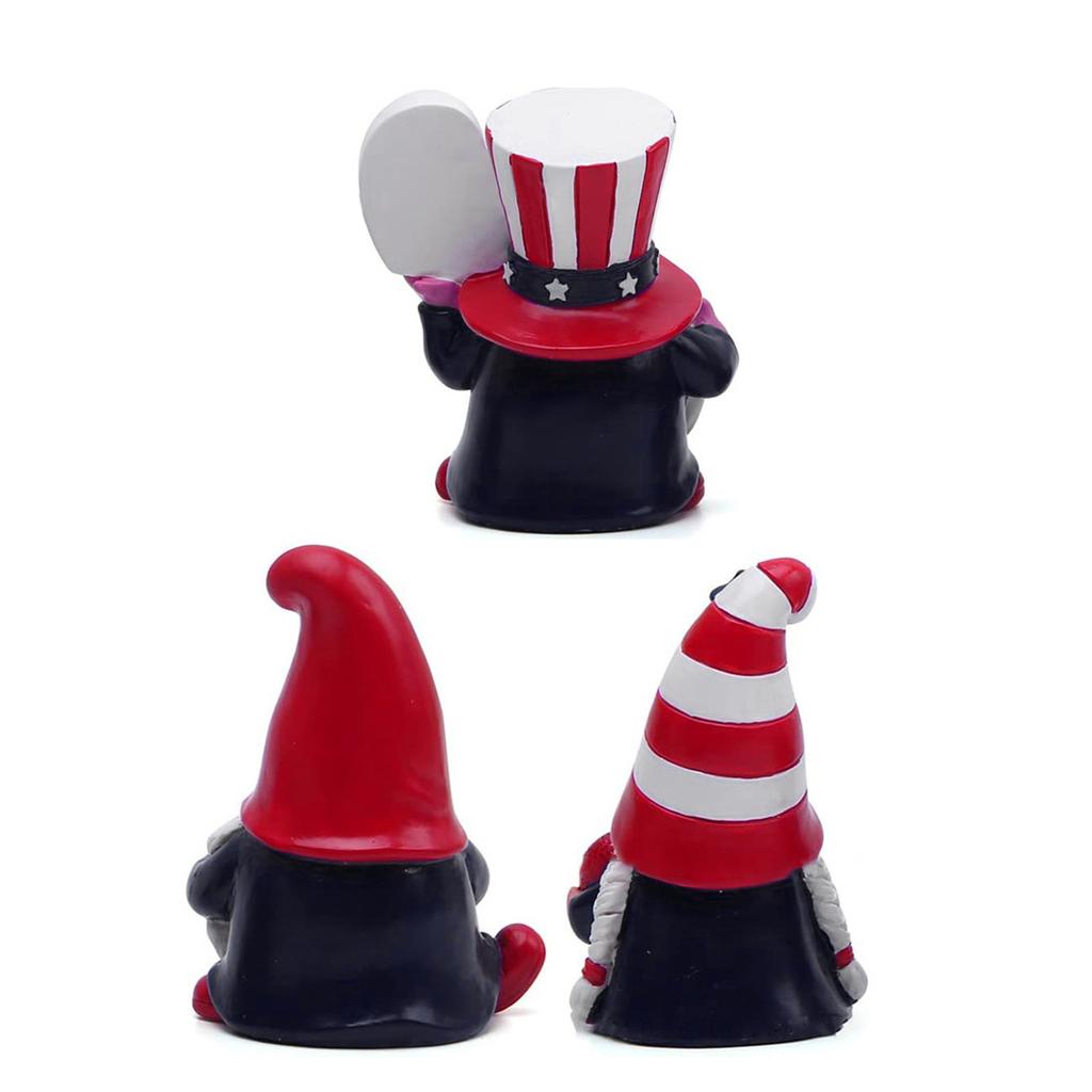 4th Of American Independence Day Patriotic Striped Resin Statue American Independence Day Decoration Gift Handmade Home Tiered Tray Figurine
