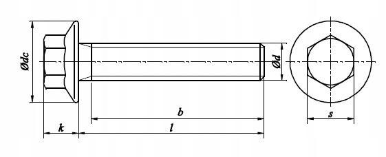 Flange Bolt M6X8 Class 10.9 Galvanized Din6921 500 Pcs
