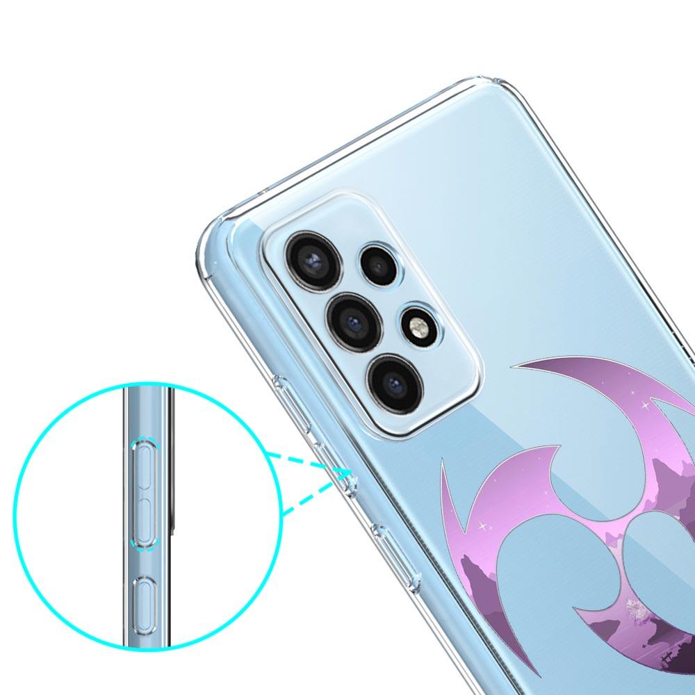 Roztomilý kryt na telefon s logem Genshin Impact pro Samsung A51 A71 A21S A12 A11 A31 A41 A01 A03S A13 A33 A73 A53 A52 A32 5G Průhledný kryt