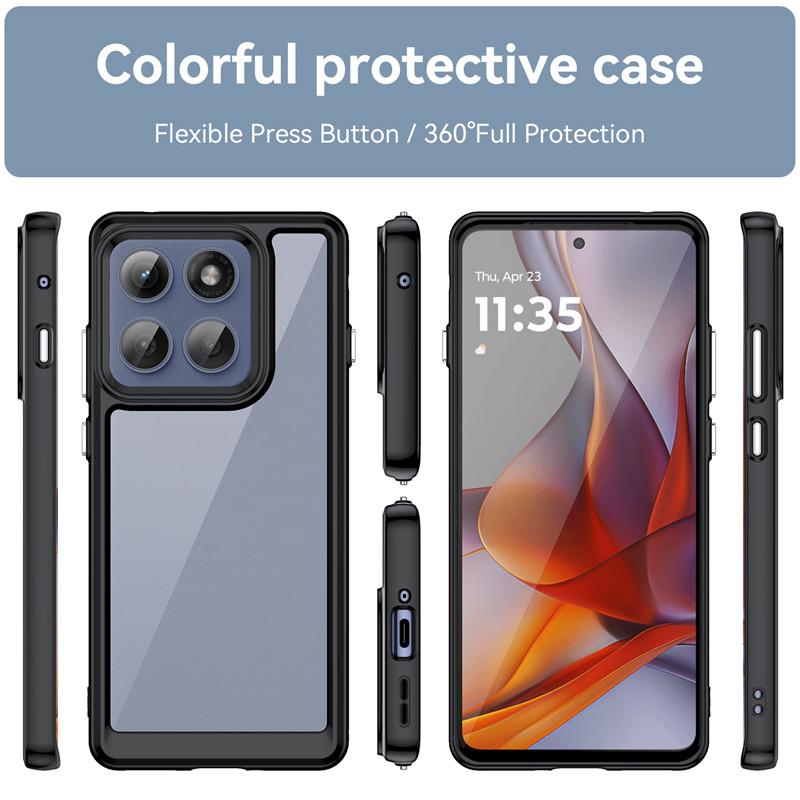 Pro pouzdro Motorola Edge 60 Pro Kryt Moto Edge 60 Pro TPU Okraj Akrylová Zadní Stěna Nárazník Ochranné Pouzdro na Telefon Moto Edge 60 Pro