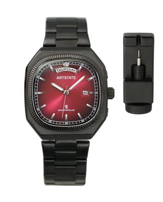 Armbanduhr mit Wochentag und Datum Lange Lebensdauer [ARTSTATE AS3265] Herren Funkgesteuertes Display, (Schwarz)