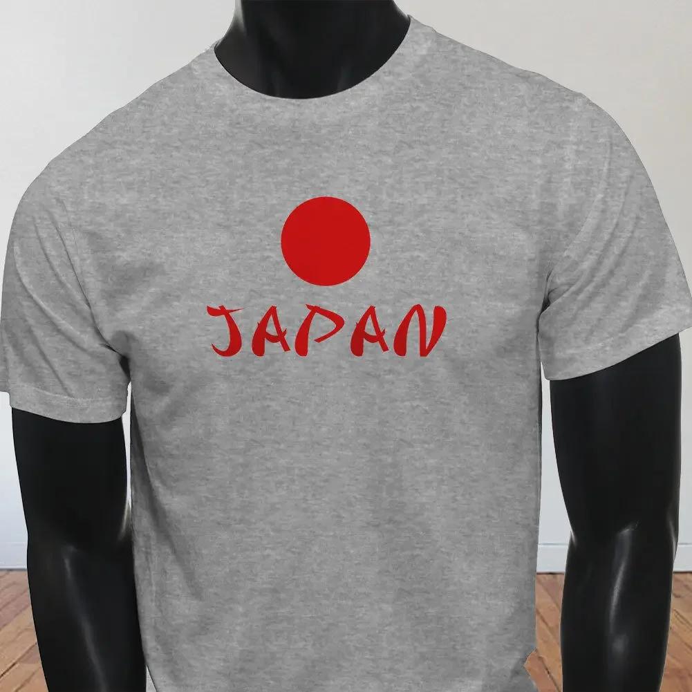New Spring HighElastic Cotton Japan Flag Travel Vacation Flag Art Hipster Unisexs Gray TShirt Summer TShirt