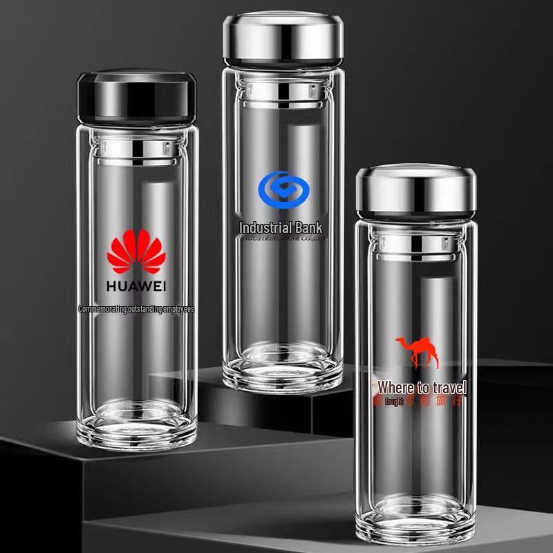 Tazza da tè in vetro borosilicato a doppia parete isolata