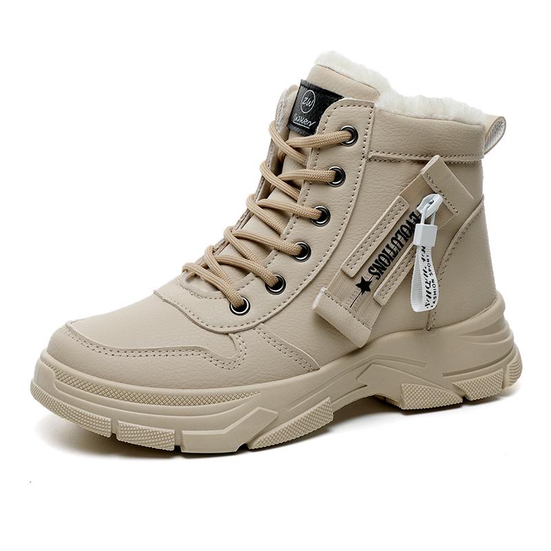 2024 Women's Warm Fleece-Lined Snow Boots: Thick-Soled, High-Top Winter Style