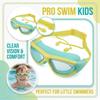 Kids Swimming Goggles with Adjustable Strap Wide Frame Anti-Fog Clear Lenses Comfortable Fit Includes Earplugs for Swimming Training