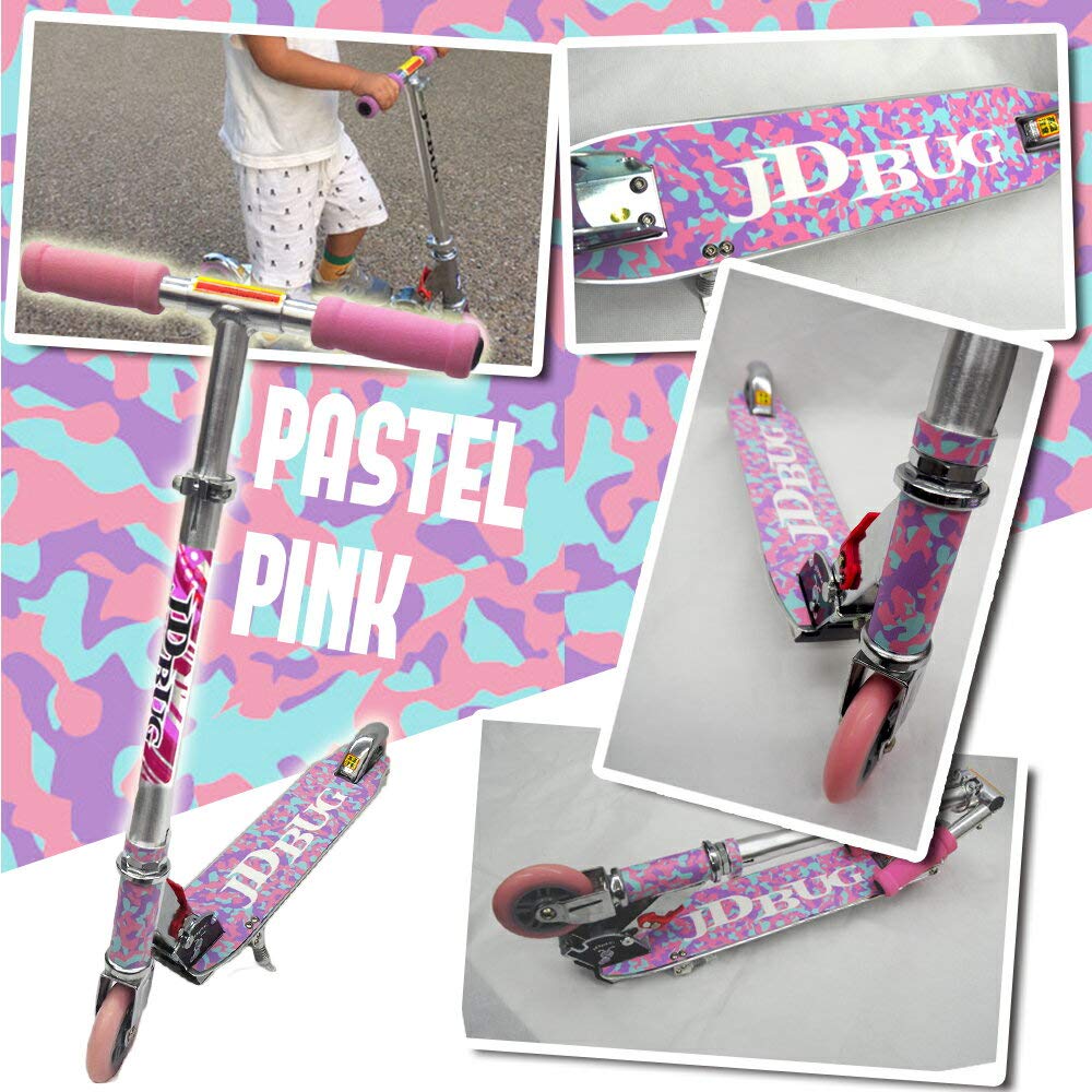 JDBUG Kickboard Original Kick Skater Foot Year Height Japanese Instruction Manual Kids Present Birthday Pastel Children's (MS-101A Design)