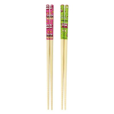 Conjunto de 2 pauzinhos de bambu Shiny Crayon Shin-chan, verde, rosa, 1 conjunto, item único, utensílios de mesa populares coreanos